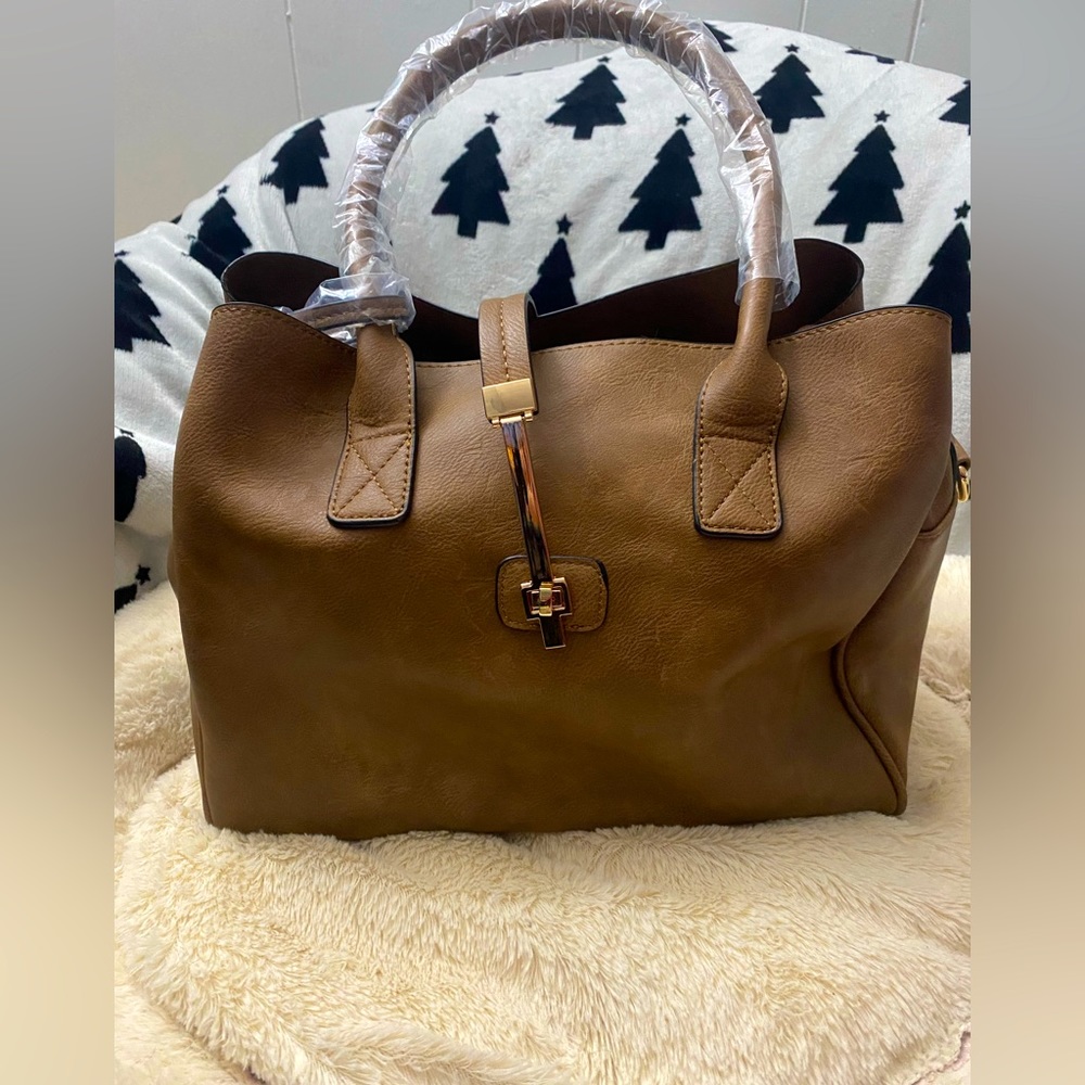 Mellow World Brown Shoulder Bag with Shoulder Removable Strap